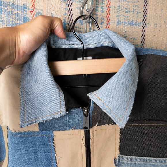 custom Upcycled patchwork carhartt chore jacket - Picture 5 of 8